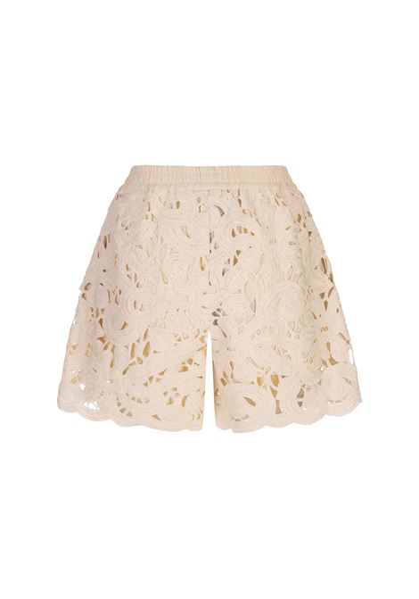 Shorts In Macramé Floreale Bianco Avorio MONCLER | 093-2B00018 598LR060